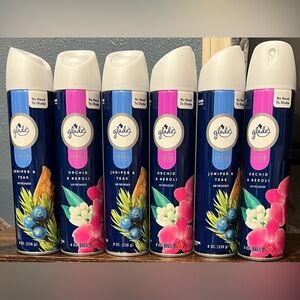 Glade Fresh Air Fresheners Jupiner & Teak x’s 3 and Orchid & Neroli x’s 3
